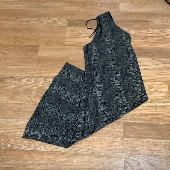 Vintage Nikki Morgan, sleeveless brown black abstract design midi dress. Size 8. - Picture 16 of 17